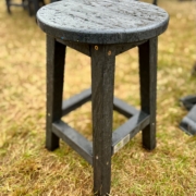 Round seat backless “Bar” Stool (Black)