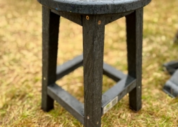 Round seat backless “Bar” Stool (Black)