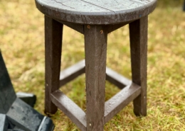 Round seat backless “Bar” Stool (Brown)
